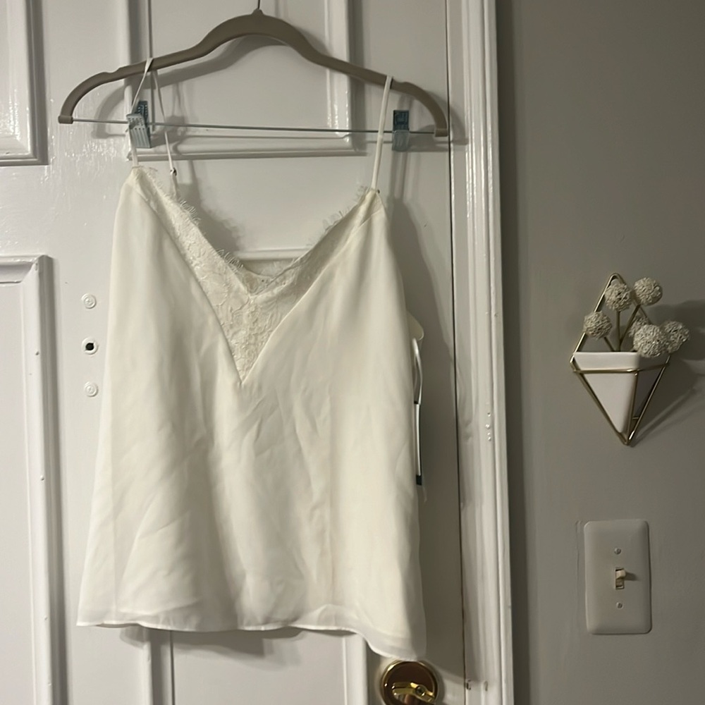 White lace tank top, NWT